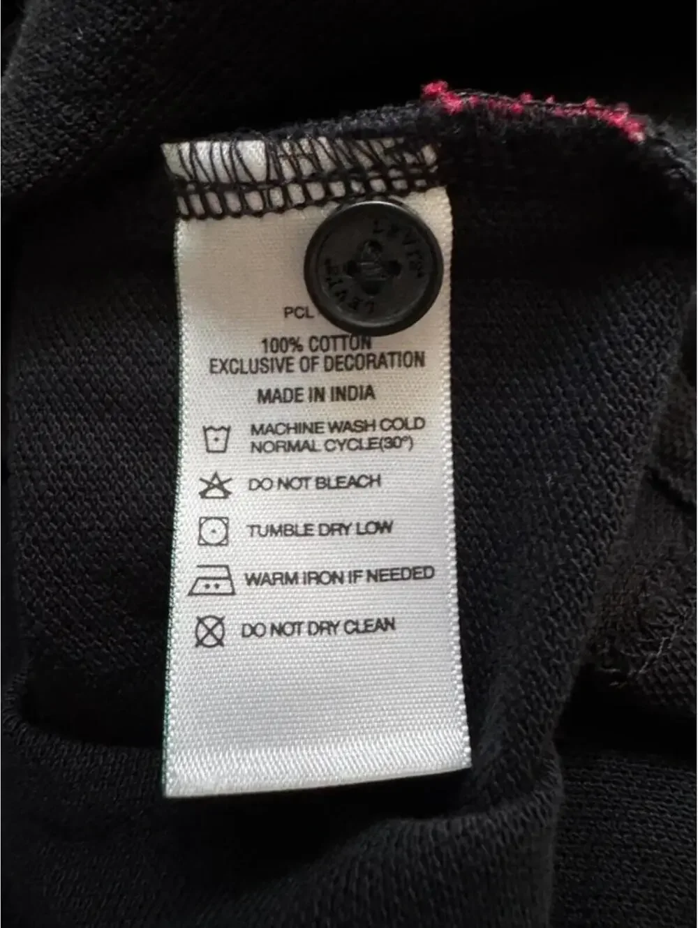 Levi's Black Polo Shirt Mens Medium Embroidered Logo Cotton